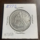 1877 Seated Liberty Half Dollar VG-F Free Seated Liberty Half Dollar