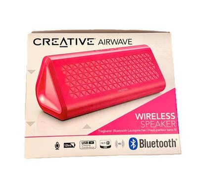 Creative Airwave Bluetooth Lautsprecher NFC Rosa   Tragbarer Wireless Speaker