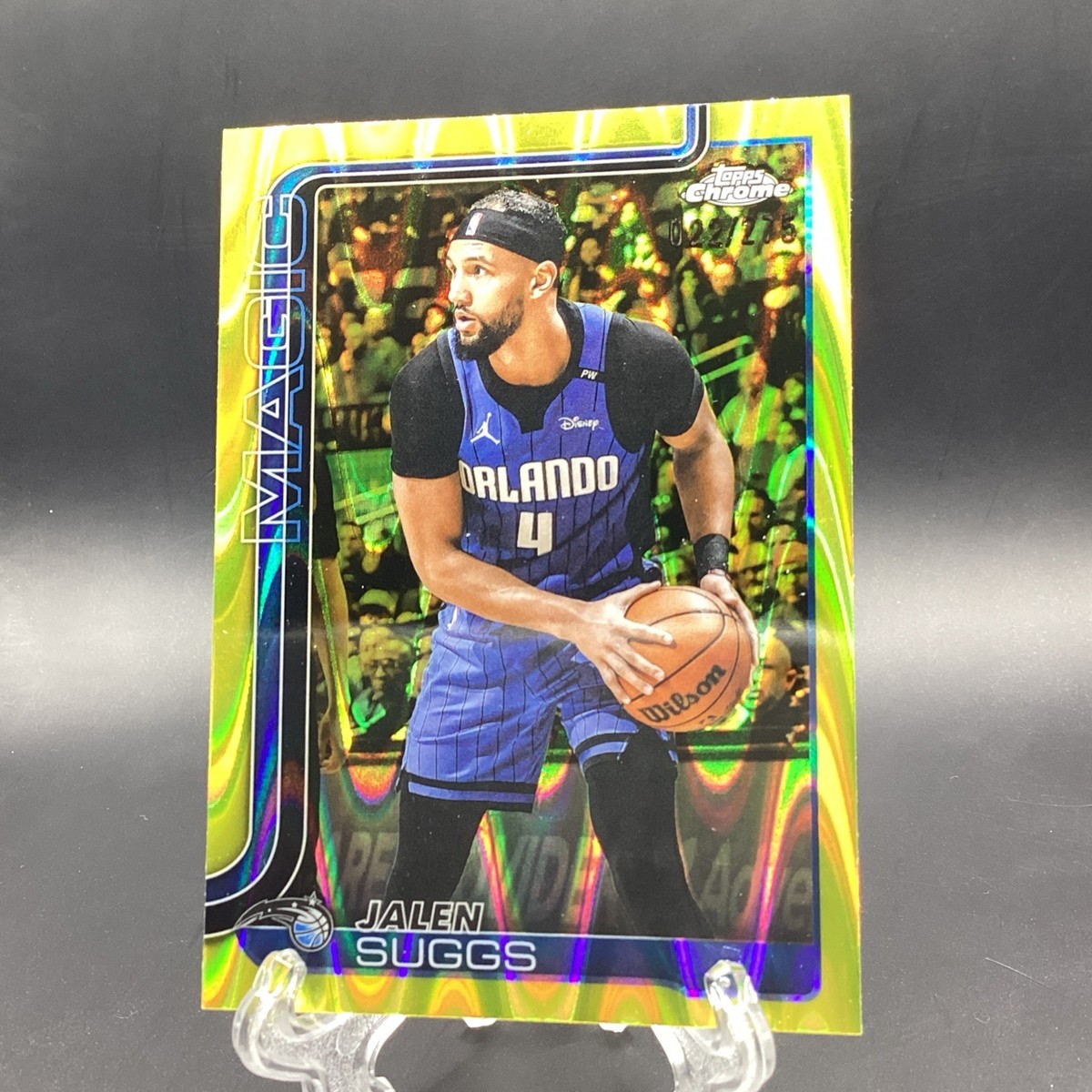 Jalen Suggs /275 Seismic Yellow #115 2025 Topps Chrome Basketball