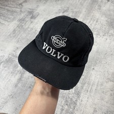 90s Volvo Racing Swedish Black Central Logo Cap