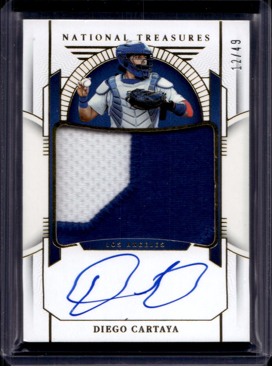 Diego Cartaya 2024 National Treasures #PMS-DC Jumbo Patch Auto /49