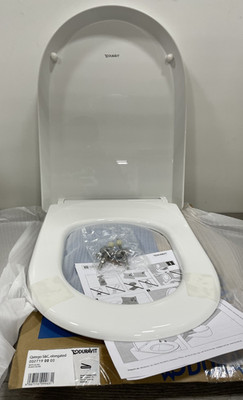 Duravit 0027190000 Qatego Elongated Toilet SeatQuick Release - White High Gloss