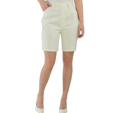 80s Vintage Levis for Gals White Twill Shorts Womens M 8 High Waist Bermuda Mod