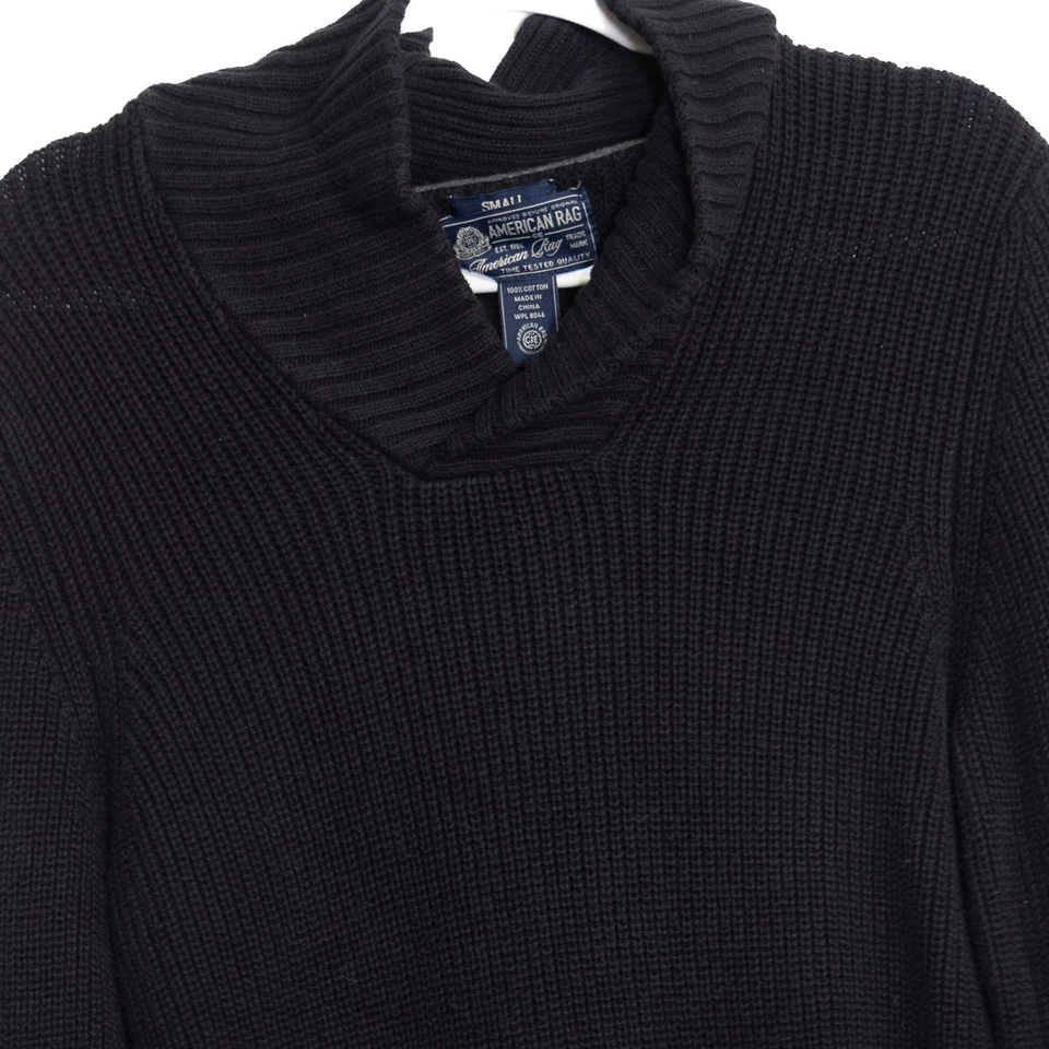 Suéter American Rag tamanho S preto malha gola alta - Imagem 3 de 4