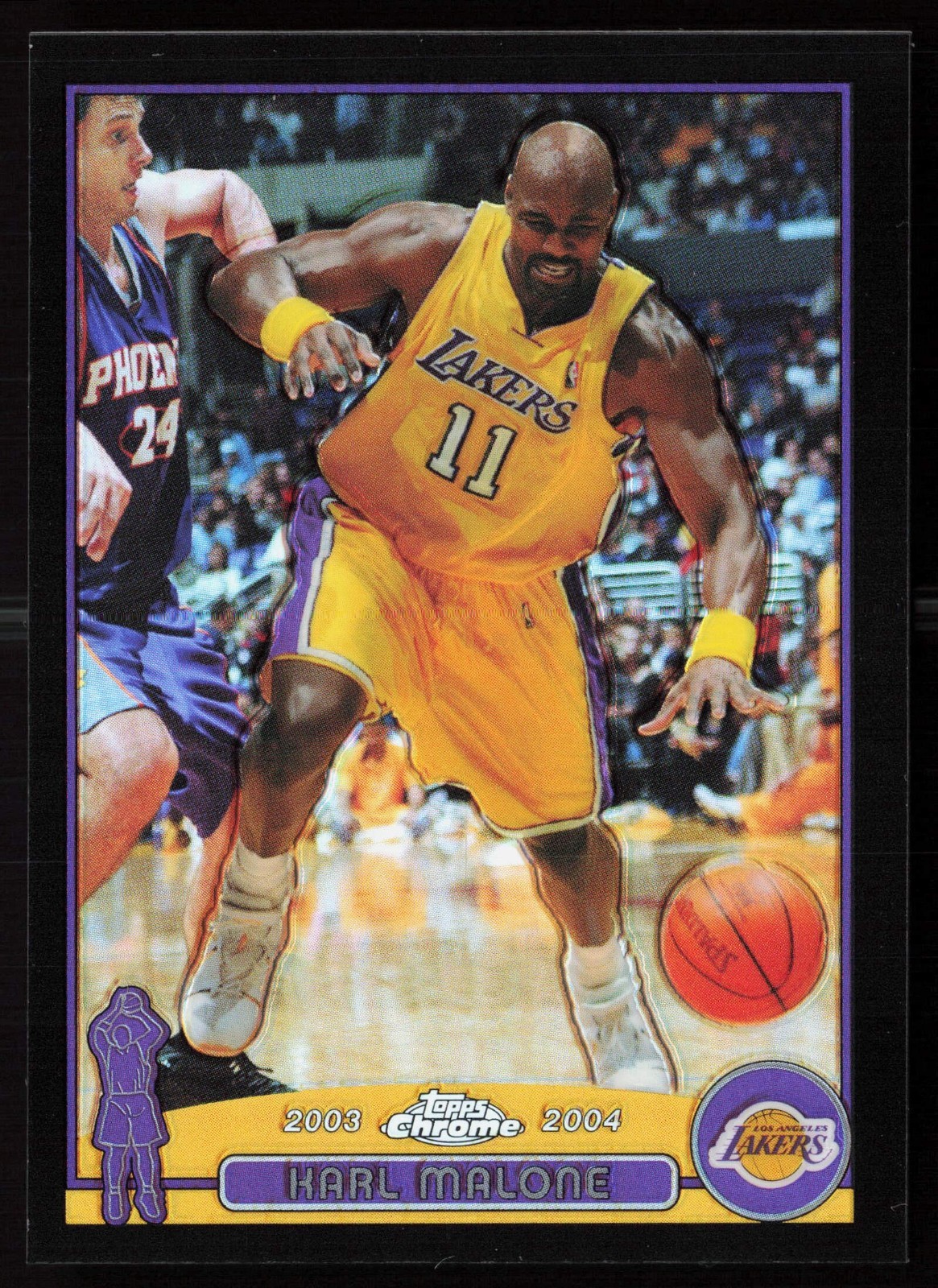 2003-04 Topps Chrome - Karl Malone #32 Black Refractor /500