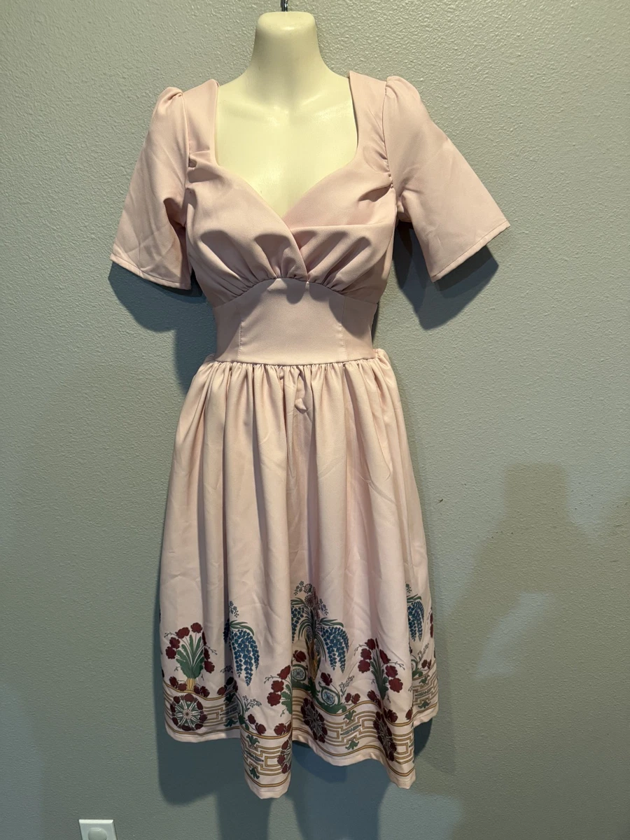 chinese dress ladies 1970s Laura Ashley made in Wales block print cotton dress – Page of Air