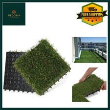 Artificial Grass Turf Deck Tiles 30cm x 30cm, Pack of 9