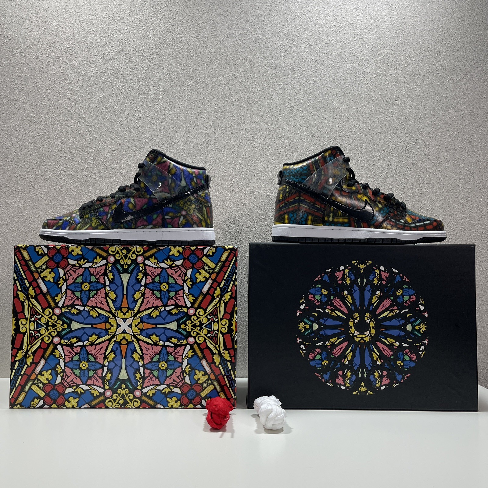 Size 11.5 RARE 2015 Nike SB Dunk High Concepts Stained Glass Special Box