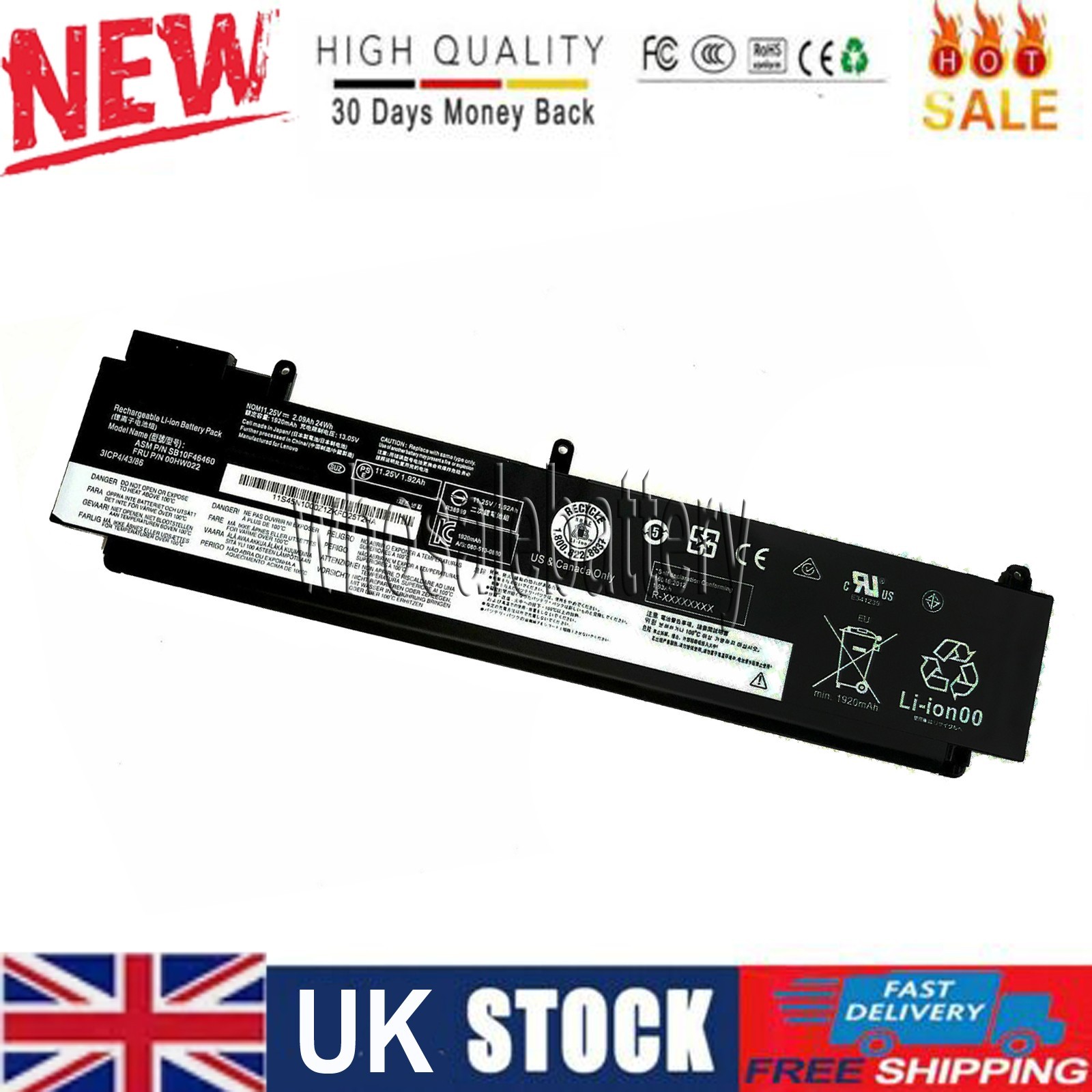 Battery For Lenovo Thinkpad T460s T470s Series 00HW022 00HW023 00HW024 00HW025