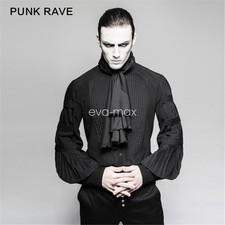 PUNK Men Shirts Gothic Steampunk Blouse Top Vampire Victorian Aristocrat Regency
