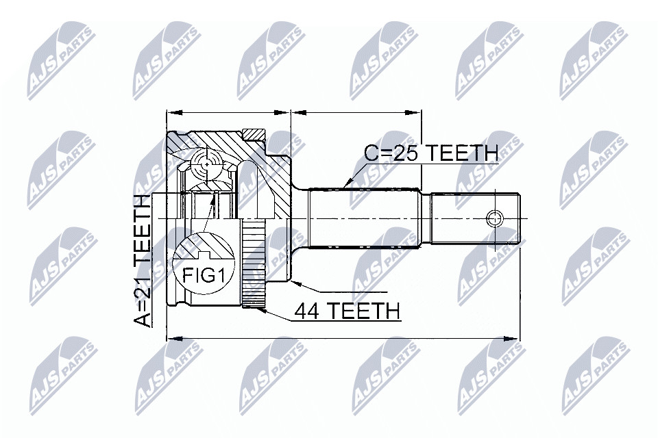 N.T.Y. NPZ-NS-086.NTY Joint Kit, drive shaft for NISSAN