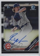 2019 Bowman Draft Chrome Pick Black Refractor 56/75 Ryan Jensen Auto 01nw