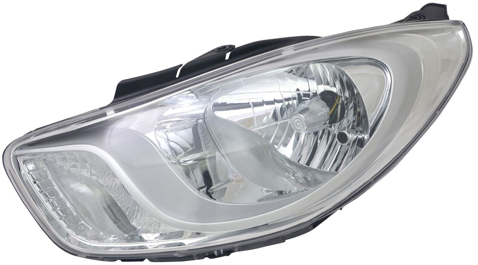 Scheinwerfer rechts für Hyundai i10 PA 2010-2013 H4 Chrom + LWR StellmotorSchein