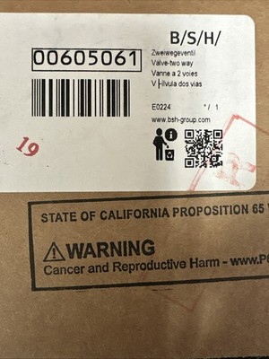 *BRAND NEW* Genuine  Bosch / Thermador Dual Valve OEM Part # 00605061