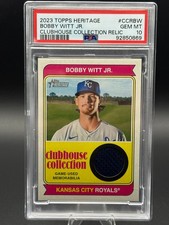 2023 Topps Heritage - Clubhouse Relics Bobby Witt Jr. #CCR-BW (MEM)  PSA 10