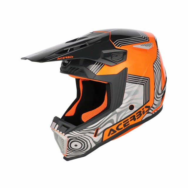 Casque Cross ACERBIS Whoops Graphique Gris/Orange