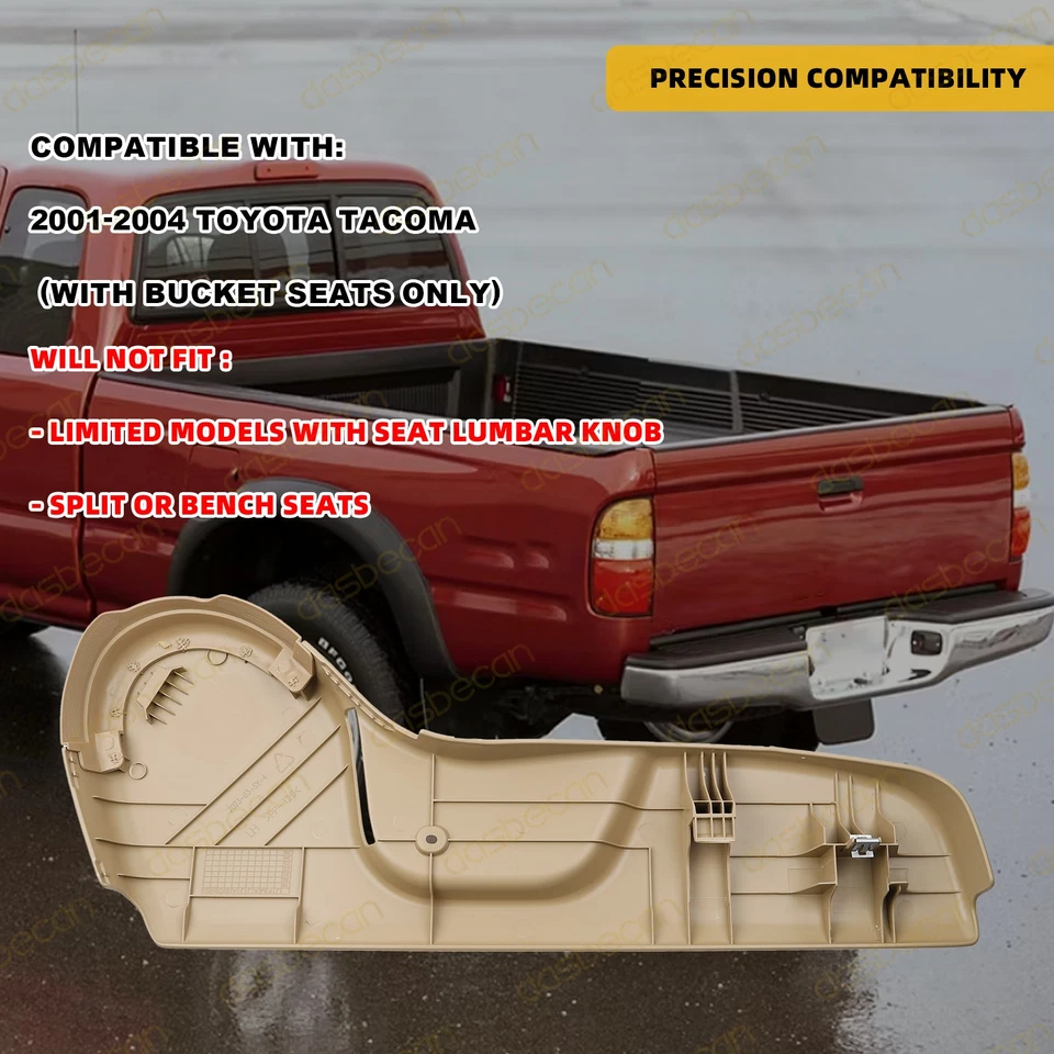 Front Driver Side Tan / Beige Seat Trim Bezel LH For Toyota Tacoma 2001-2004 - Изображение 3 из 4