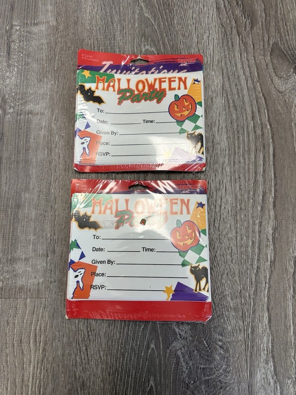 Vintage 1990s NEW Halloween Party Invitations by Transitions Set of 2