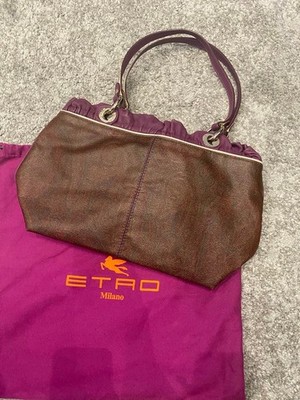 Rare ETRO Leather Paisley Pattern Bag