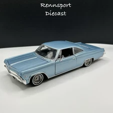 1965 Chevrolet Impala SS 396 Hard Top Blue Diecast LOW RIDER