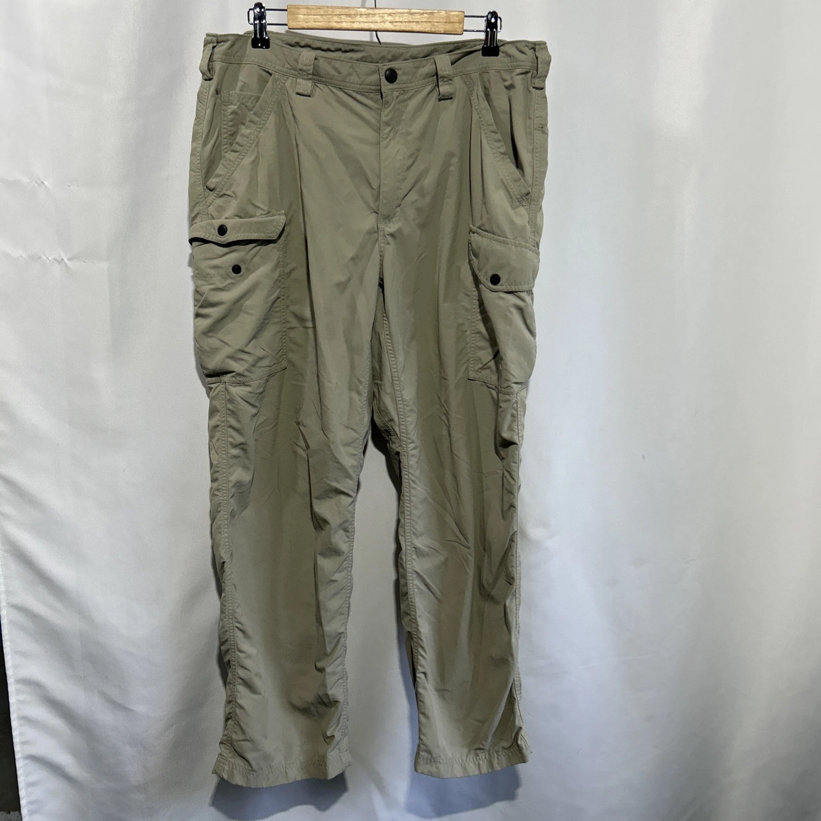 Duluth Trading Co Pants Mens 38x32 GRV Nylon Stretch Cargo Hiking Outdoor