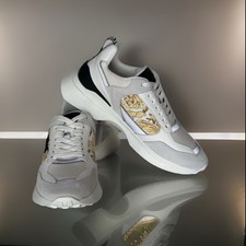 Versace Medusa Men’s White/Black/Gold Sneakers Size41 (8US) 1011942 IT NIB $825