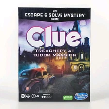 CLUE Treachery At Tudor Mansion Solve & Escape Board Game ▪︎ Box Wear