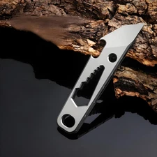 Titanium Alloy Mini Pry Bar Multi Tool Keychain Bottle Opener Cutter Pocket