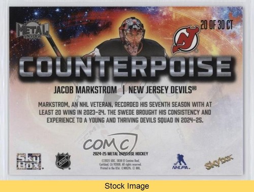2024-25 Skybox Metal Universe Counterpoise Jacob Markstrom #20CT READ 1d0j - Foto 2 di 3