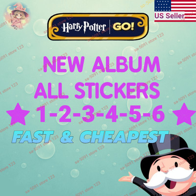 Monopoly Sticker Go 1 - 6  (All Stickers Available) CHEAPEST SUPER FAST 24/7 