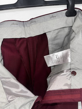 Brioni Men s Burgundy Silk Twill Dress Pants ...