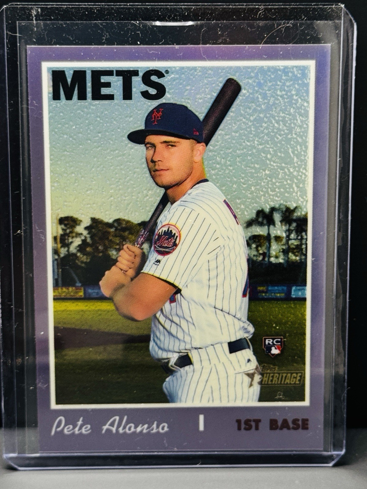 Pete Alonso - 2019 Topps Heritage #THC-519 Chrome Purple Refractor RC Rookie