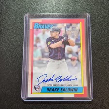 Topps 2025 Update 1990 Baseball Autographs Drake Baldwin Braves RC Auto 90AU-DB