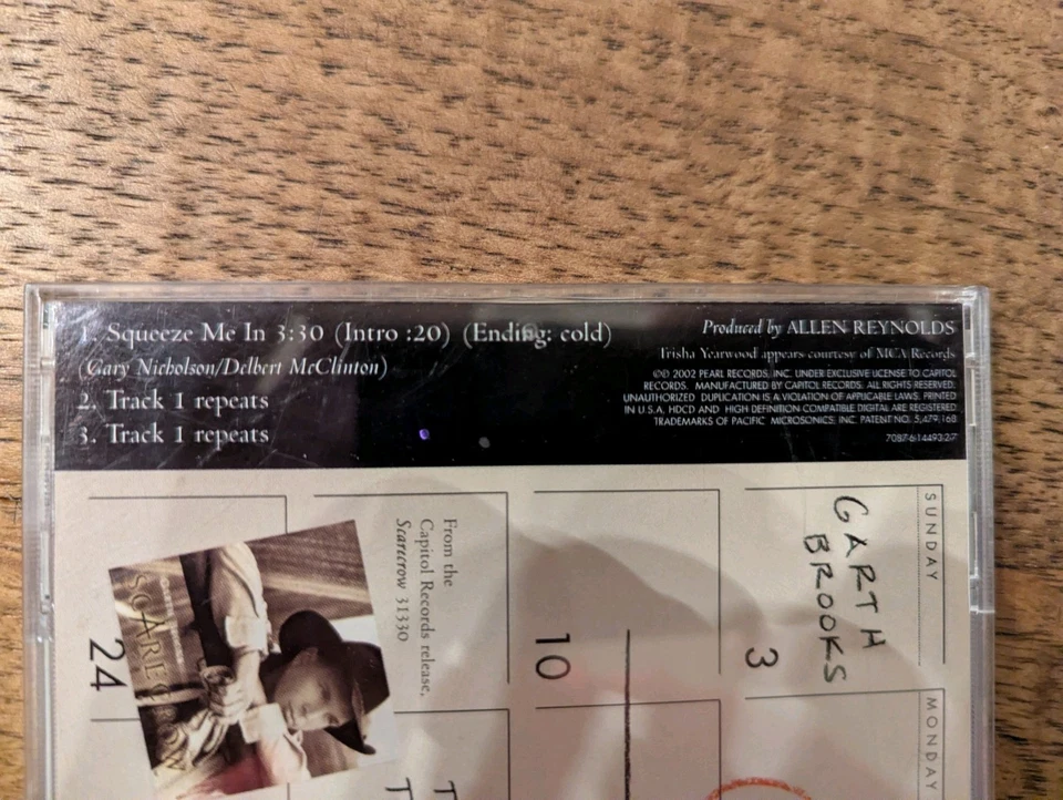 Garth Brooks w/Trisha Yearwood - Squeeze Me In (CD Single Promo, 2002) HDCD - Image 4 of 4