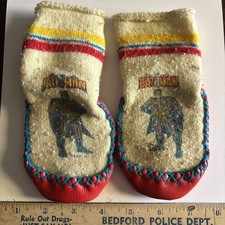 Vintage 1978 Batman Children  s Slipper Socks DC Comics