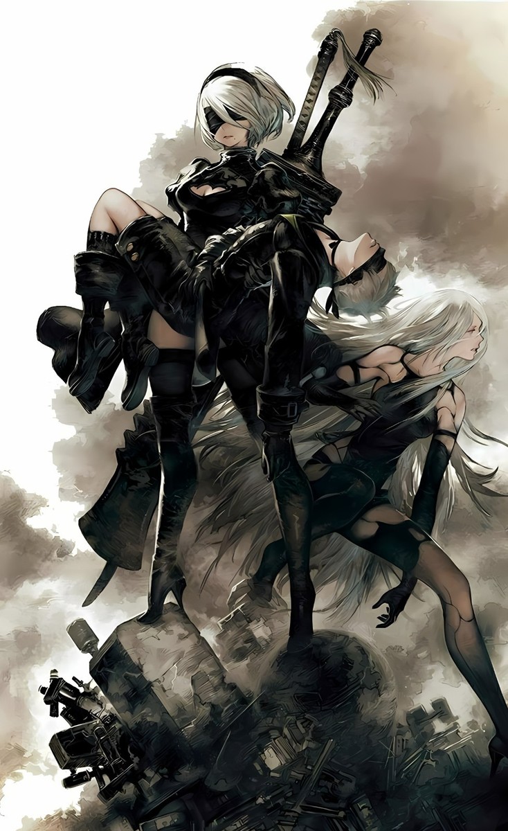 11x17 Nier Automata Poster 2B Clean Illustration PlatinumGames