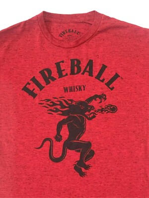 Fireball Whiskey Dark Heather Red T-Shirt Men Size XL
