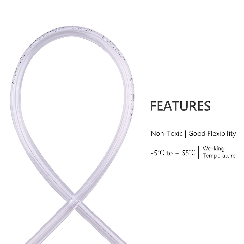 PVC Tubing 1/8"ID X 1/4"OD Flexible Clear Vinyl Hose 50 Feet for Food Grade - Image 2 of 4