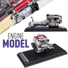 For MH 1:18 HEC JDM Civic Type R EK9 B16B Vtec Engine Model Diecast Collect Car