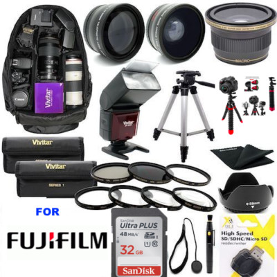 Fujifilm X-T1 32GB PRO ALL U NEED HD KIT LENSES-FLASH-TRIPOD-BACKPACK-MACRO KIT