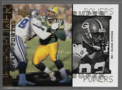 REGGIE WHITE 1998 Upper Deck Super Powers Insert #S29.  PACKERS