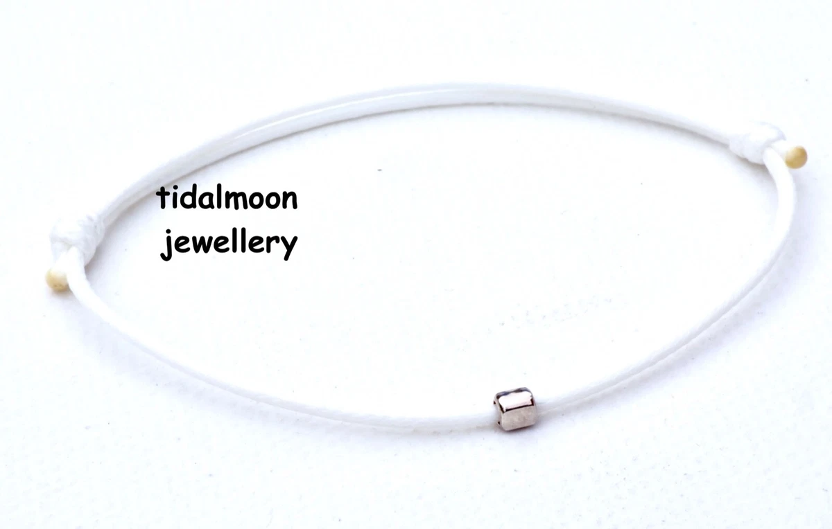 Silver cord bracelet clearance