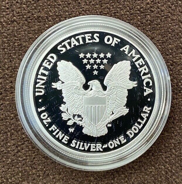 2002-W U.S. American Silver Eagle Proof With OGP And COA