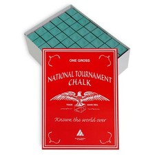 NATIONAL TOURNAMENT Pool cue Premium Billiard CHALK - ONE GROSS - 144 pcs