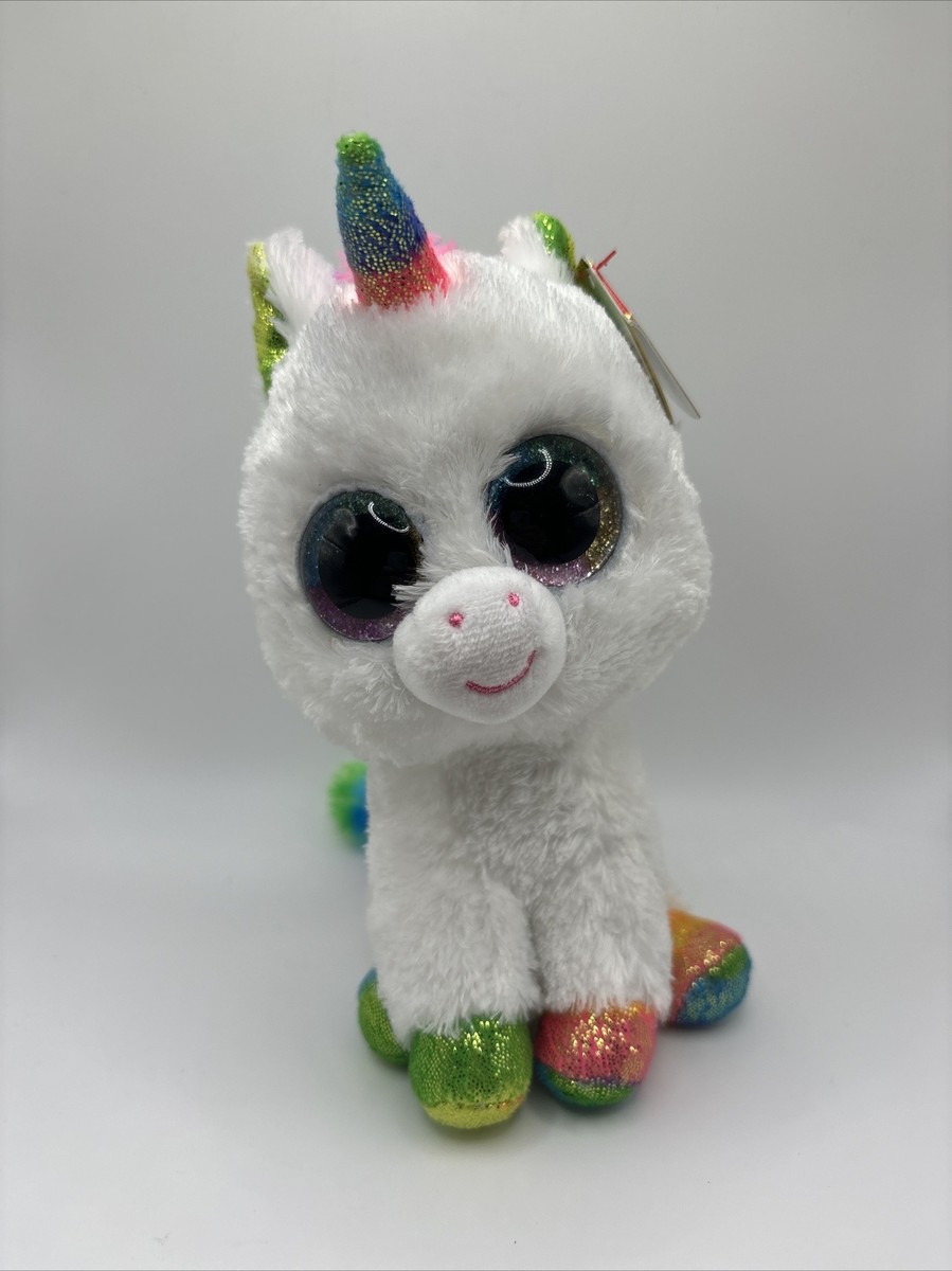 Ty Beanie Baby Pixy the Unicorn Beanie Boo with Name Tags