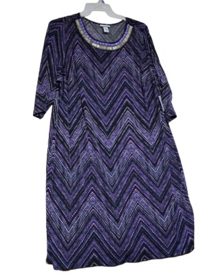 Catherines 2x Purple Dress NWT