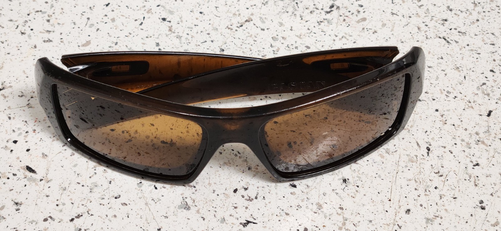 Oakley "Gascan" Solid Brown Frames Lenses Used He… - image 1