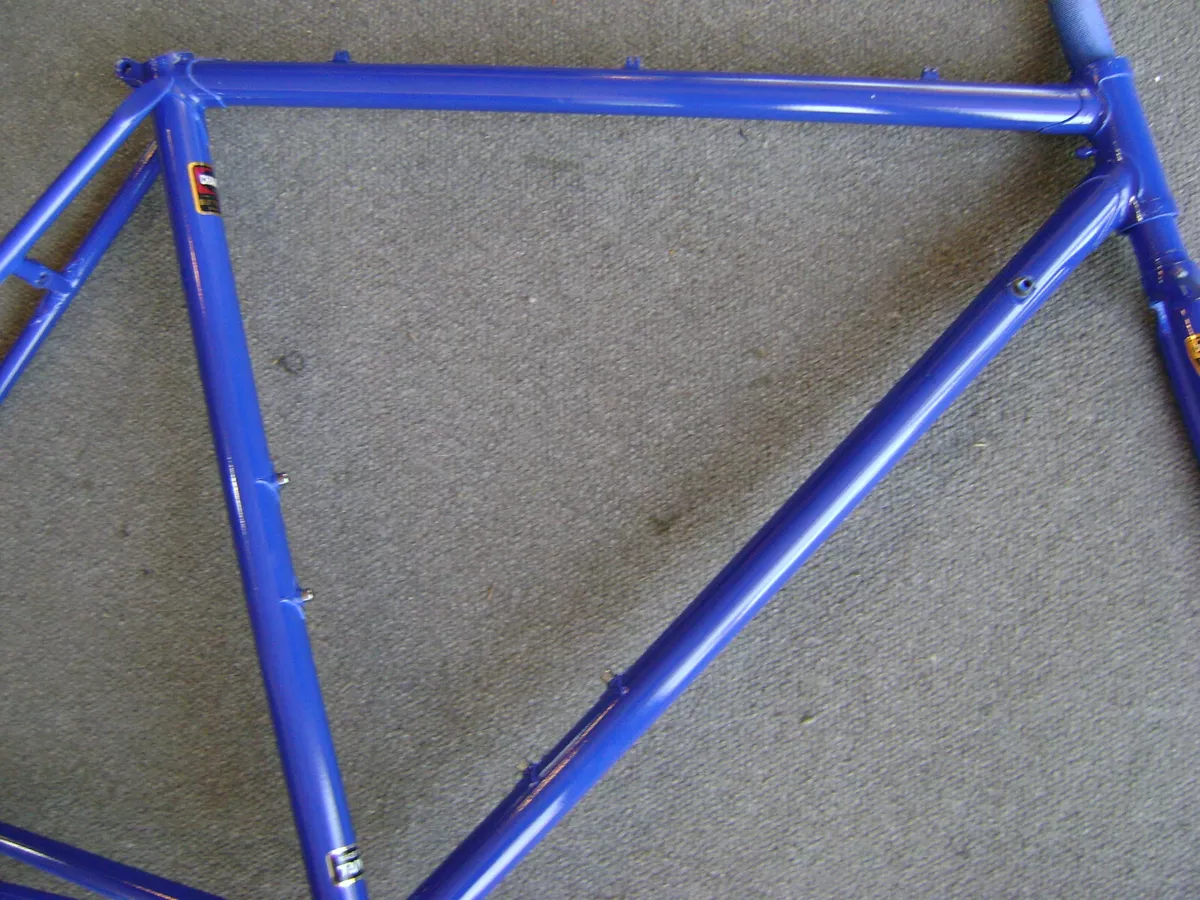 New NOS 51.5cm Tange 2 double butted CroMoly road bicycle lugged frame fork