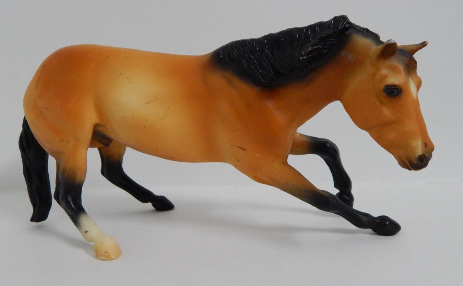 VTG Breyer Cutting Quarter Horse Figurine Buckskin 1990s #3297 Black Mane Tail