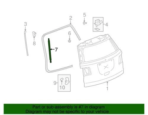 Puntal puerta levadiza lateral izquierda genuino GM 2007-2017 GMC Saturn Acadia Limited 84298332 Foto 3 de 3